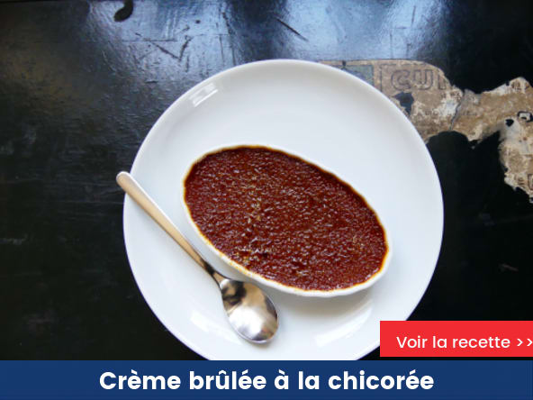 Crème brûlée à la chicorée